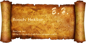 Bosch Hektor névjegykártya